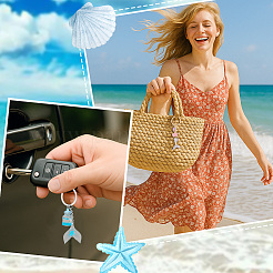Ocean Theme Alloy Keychains&nbsp;KEYC-NB0001-79
