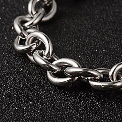 Tarnish Resistant 304 Stainless Steel Cable Chain Bracelets&nbsp;BJEW-H477-03