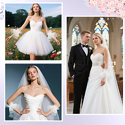 Polyester Lace Arm Oversleeves for Bride&nbsp;AJEW-WH20120-24A