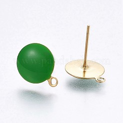 Ion Plating(IP) 304 Stainless Steel Stud Earring Findings&nbsp;STAS-P203-A04-02