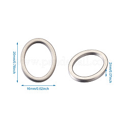 304ステンレススチールリンクリング  オーバル  ステンレス鋼色  20x16x2mm&nbsp;STAS-TA0004-50