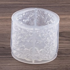 Diyのシリコーンキャンドル型  キャンドル作り用  花を持つ列  透明  78x80x10mm&nbsp;DIY-Q035-03