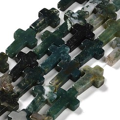 Natural Moss Agate Beads Strands&nbsp;G-I337-A05-02