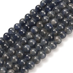天然サファイアビーズ連売り  ラウンド  グレードAB  5~6mm  穴：0.8mm  約78~83個/連  15.83~16.14インチ（40.2~41cm）&nbsp;G-L631-A02-5-6mm-AB