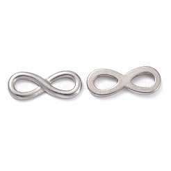 変色しない304ステンレススチールリンクコネクター  無限大  ステンレス鋼色  9x22x2mm&nbsp;STAS-O140-16P
