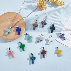 25Pcs 25 Styles Natural & Synthetic Gemstone Pendants&nbsp;G-SZ0002-14