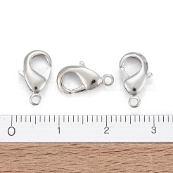 真鍮カニカン  オウムトリガークラスプ  カドミウムフリー＆ニッケルフリー＆鉛フリー  プラチナ  12x7x3mm  穴：1mm&nbsp;KK-902-N