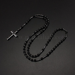 Black Labradorite & Black Hematite Pendant Necklaces&nbsp;PW-WG39403-01