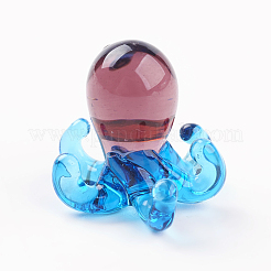インテリアオーナメントパーツ  手作りランプワーク表示の装飾  タコ  カラフル  17x15x15mm&nbsp;LAMP-J084-47