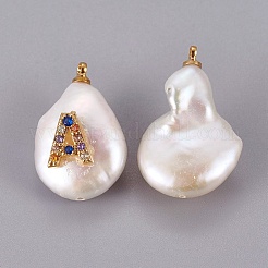 Natural Cultured Freshwater Pearl Pendants&nbsp;PEAR-F008-32G-A