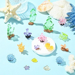 28Pcs 14 Styles Resin Marine Organism Display Decorations&nbsp;RESI-CJ0004-72