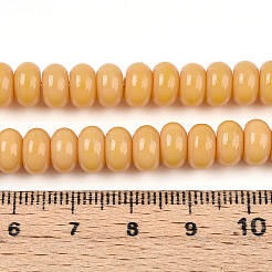 Opaque Spray Painted Glass Beads&nbsp;GLAA-ZX008-8mm-18Y