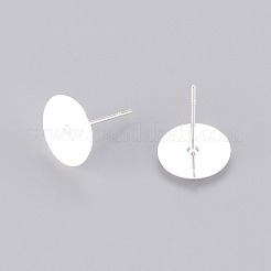 Brass Ear Studs&nbsp;KK-E174-S-NF