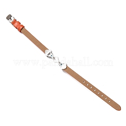 Adjustable Cowhide Bracelet Making for Beads&nbsp;BJEW-P394-05P