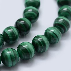 Natural Malachite Beads Strands&nbsp;G-F571-27AA1-6mm