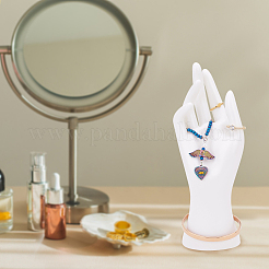 Plastic Mannequin Hand Jewelry Display Holder Stands&nbsp;RDIS-WH0009-014
