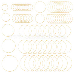 56Pcs 7 Styles 316 Surgical Stainless Steel Hoop Earrings Findings&nbsp;STAS-TA0002-84