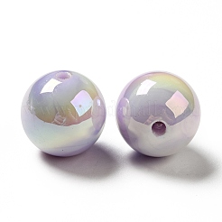 UV Plating Opaque Rainbow Iridescent Acrylic Beads&nbsp;MACR-D063-01B-04