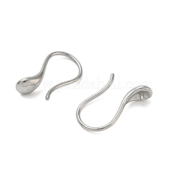 304ステンレススチール製イヤリング金具  ピアスフック  ステンレス鋼色  15mm  ピン：1mm&nbsp;SA-CBA5270-07P