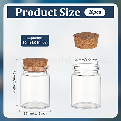Glass Cork Bottles Ornament&nbsp;DIY-WH0430-987B