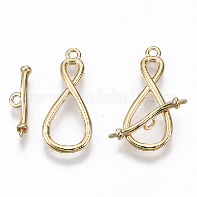 Brass Toggle Clasps&nbsp;KK-T062-10G-NF-1