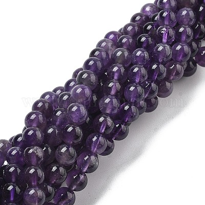 Natural Amethyst Beads Strand&nbsp;GSR6mmC062-2-1