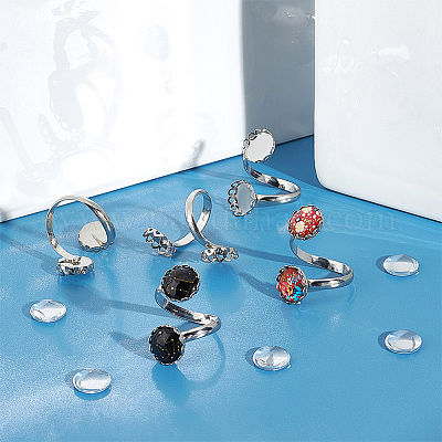 DIY Blank Dome Ring Making Kit&nbsp;DIY-UN0004-56-1