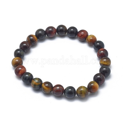 Natural Tiger Eye Bead Stretch Bracelets&nbsp;BJEW-K212-C-005-1