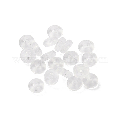シリコンガスケット  リング  透明  2.9x1mm  穴：0.7mm  100個/セット&nbsp;KK-K381-05C-1