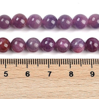 Natural Gemstone Ruby Round Beads Strands&nbsp;G-O017-7mm-06-01-1