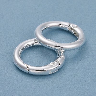 合金プッシュ式リングカン  Oリング  銀  6ゲージ  24x4mm  内径：16.5mm&nbsp;PALLOY-M015-01S-1