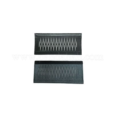 革製バッグハンドルパッド  長方形  ブラック  140x65x3mm&nbsp;FIND-WH0139-766-1