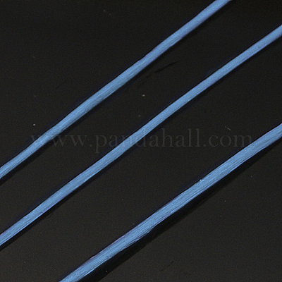フラット弾性クリスタルストリング  弾性ビーズ糸  ストレッチブレスレット作り用  コーンフラワーブルー  0.8mm&nbsp;EC-G002-0.8mm-02-1