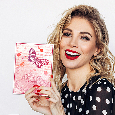 Globleland Stamps And Dies GLOBLELAND Daisy Bookmark Clear Stamps For Card Making Spring Flowers Bookmark Butterfly Silicone Clear Stamps Seal For DIY Scrapbooking Embossing Photo Album Decor Clear Rubber Stamps