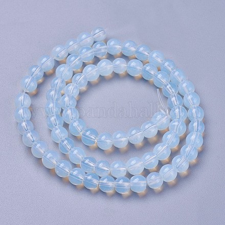 オパールラウンドビーズ連売り  6mm  穴：1mm  約69個/連  16.1インチ&nbsp;GLAA-A025-6mm-04-1