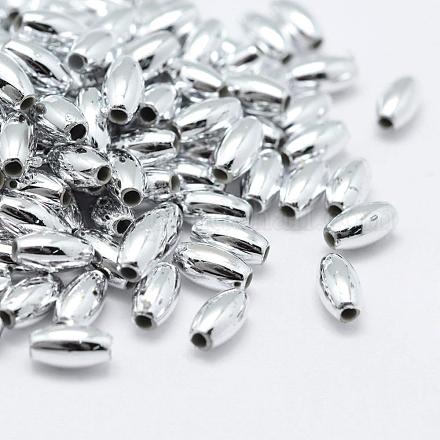 Plating Eco-Friendly Plastic Beads&nbsp;KY-K002-03-8x4mm-S-1