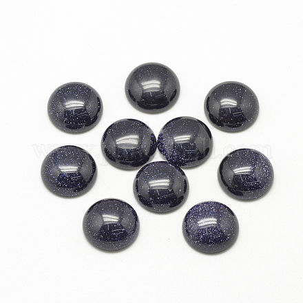合成ブルーゴールドストーン青金砂石カボション  染め  半円/ドーム  12x5mm&nbsp;G-R416-12mm-34-1