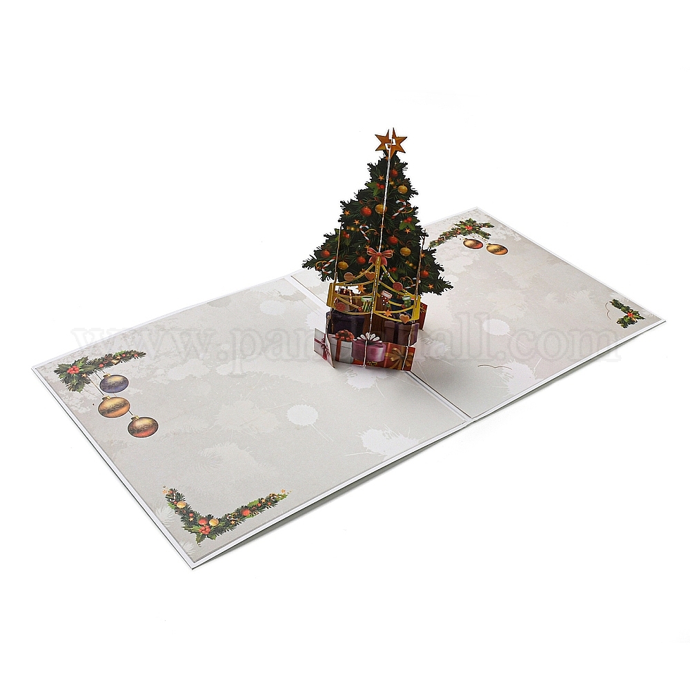 Wholesale 3D Christmas Tree Pop Up Paper Greeting Card - Pandahall.com