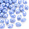 Opaque Acrylic Beads, Dyed, AB Color, Faceted, Oval, Cornflower Blue, 12x8mm, Hole: 2.5mm, about 1120pcs/500g