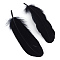 Goose Feather Costume Accessories, Dyed, Black, 160~215x36~47mm
