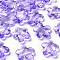 Transparent Acrylic Beads, Faceted, Flower, Medium Slate Blue, 18.5x18.5x5.5mm, Hole: 1.2mm, about 470pcs/500g
