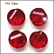 Imitation Austrian Crystal Beads, Grade AAA, K9 Glass, Faceted, Flat Round, Dark Red, 10x5mm, Hole: 0.9~1mm