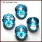 K9 Glass, Imitation Austrian Crystal Beads, Grade AAA, Faceted, Rondelle, Deep Sky Blue, 6x4mm, Hole: 0.7~0.9mm