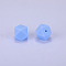 Hexagonal Silicone Beads, Light Blue, 23x17.5x23mm, Hole: 2.5mm
