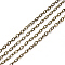 Brass Cable Chains, Soldered, Cadmium Free & Nickel Free & Lead Free, with Spool, Flat Oval, Antique Bronze, 3.2x2.5x0.4mm, Fit for 0.8x5mm Jump Rings, about 32.8 Feet(10m)/roll