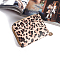 DIY Rectangle Leopard Print Zipper Wallet Set, Including PU Leather Bag Materials, PeachPuff, 110x90x25mm