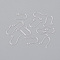 Resin Earring Hooks, Ear Wire, with Horizontal Loop, Clear, 12x9mm, Hole: 0.8mm, 24 Gauge, Pin: 0.5mm
