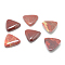 Natural Red Rainbow Jasper Cabochons, Triangle, 9.5~10x10x5.5mm