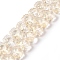 Transparent Glass Beads Strands, Lotus, Light Goldenrod Yellow, 10x14x7mm, Hole: 0.8mm, about 38pcs/strand, 14.17 inch(36cm)