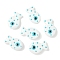 Baking Paint Glass Enamel Beads, Fish, Medium Turquoise, 19.5x12.5x6~6.5mm, Hole: 1.2~1.4mm